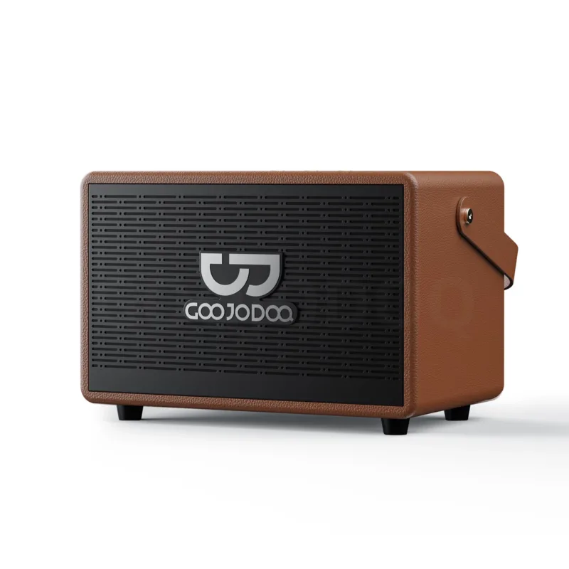 GOOJODOQ Pembesar Suara Bluetooth Kayu Gaya Vintage AB4091
