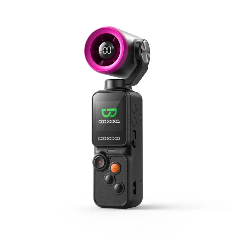 GOOJODOQ GFS025 Kipas Kamera Portable 180° Adjustable | Skrin 1.3” | Ambil Gambar & Video